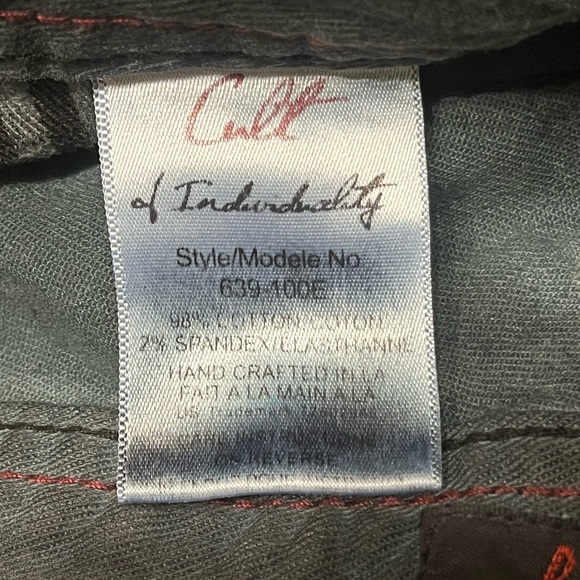 CULT OF INDIVIDUALITY brand Hagen style relaxed jeans. Size 36/34. Gently worn. - Picture 5 of 7
